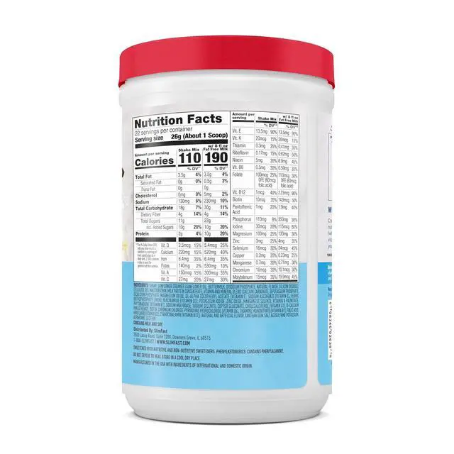 Alt view image 7 of 7 - SlimFast Meal Replacement Powder, Original French Vanilla, 10g Protein, 22 Servings
