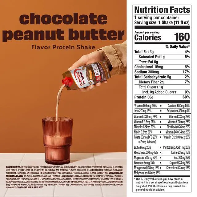 Alt view image 6 of 6 - Premier Protein Chocolate Peanut Butter 30g High Protein Shake, 4 Pack