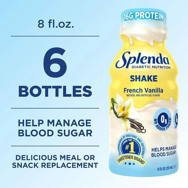 Alt view image 2 of 6 - Splenda Diabetes Care Shakes French Vanilla 8 Fluid Ounces