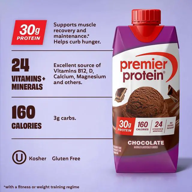 Alt view image 4 of 6 - Premier Protein 30g High Protein Shake, Chocolate, 4 Pack