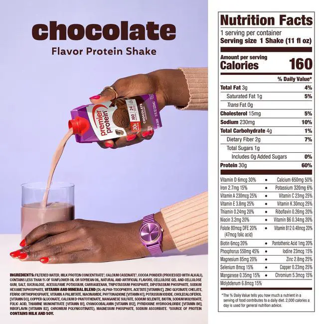 Alt view image 2 of 6 - Premier Protein 30g High Protein Shake, Chocolate, 4 Pack
