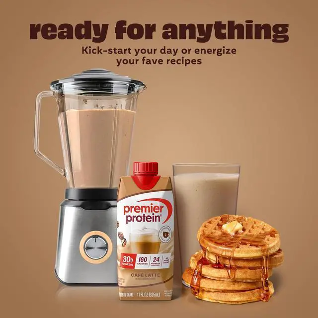 Alt view image 3 of 5 - Premier Protein +Energy 30g High Protein Shake, Caf Latte, 4 Pack