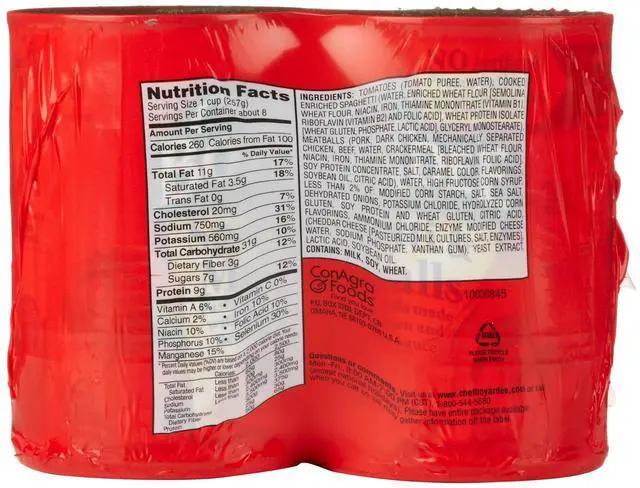 Alt view image 6 of 6 - Chef Boyardee Spaghetti and Meatballs 14.5Oz Cans Pack of 4