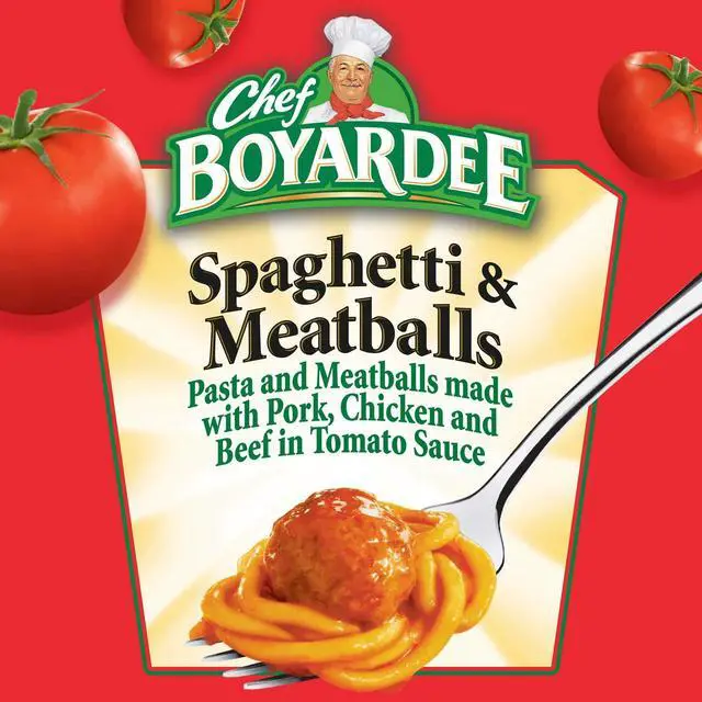 Alt view image 4 of 6 - Chef Boyardee Spaghetti and Meatballs 14.5Oz Cans Pack of 4