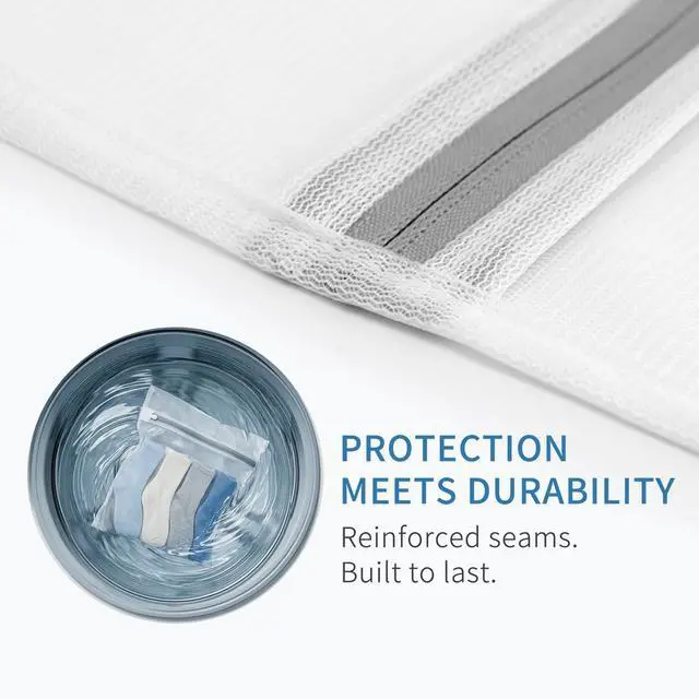 Alt view image 4 of 7 - Muchfun 4Pcs Fine Mesh Laundry Bags for Delicates, 16 x 20 Inches