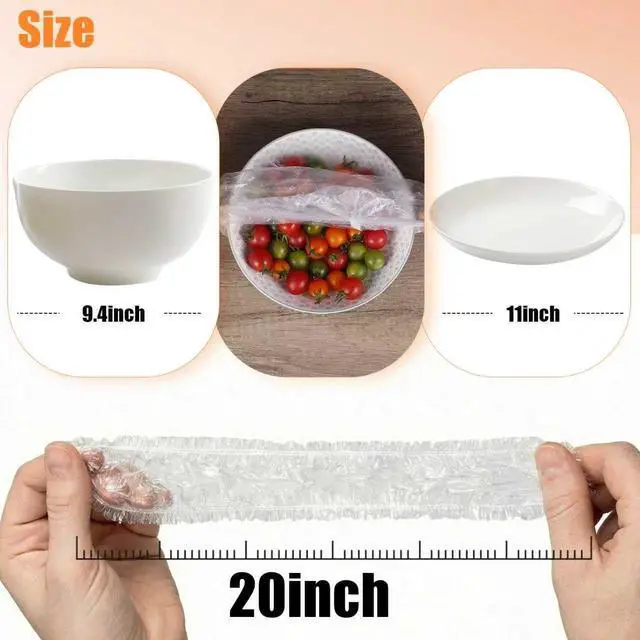 Alt view image 2 of 6 - Plastic Bowl Covers for Sourdough Bread Proofing, Food Covers, Shower Caps