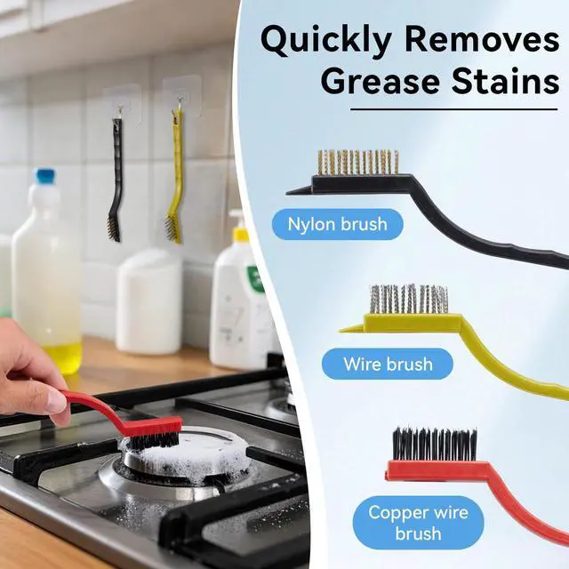 Alt view image 6 of 6 - 13 Pcs Hard Bristle Crevice Cleaning Brushes for Kitchen, Bathroom, Corner, Sink, Cup, Bottle, Household Use