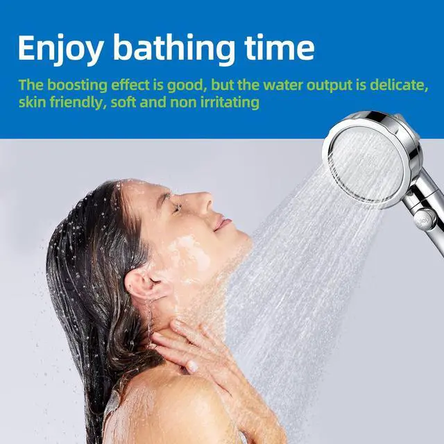 Alt view image 3 of 6 - High Pressure Handheld Shower Head with ON/OFF Pause Switch, 3 Spray Modes, Water Saving, Detachable