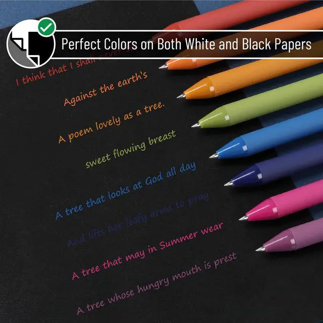 Alt view image 5 of 7 - Mr. Pen Retractable Gel Pens 8 Pack, Unique Vintage Color Ink