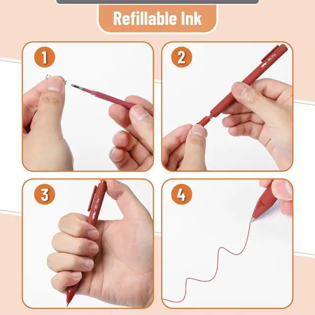 Alt view image 2 of 7 - Mr. Pen Retractable Gel Pens 8 Pack, Unique Vintage Color Ink