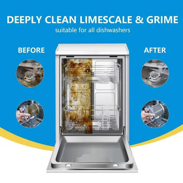 Alt view image 6 of 6 - Dishwasher Cleaner & Deep Deodorizer Tablets, 24 Tabs, Lemon Scent
