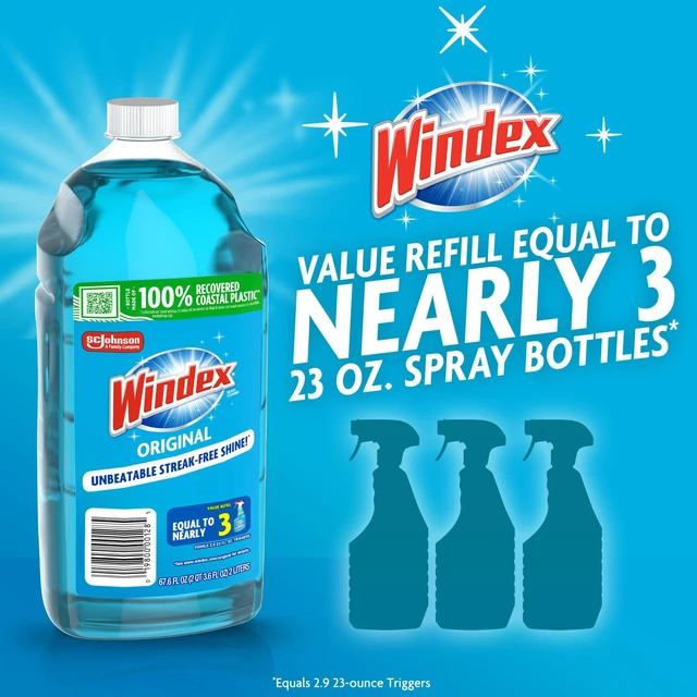 Alt view image 6 of 6 - Windex Glass & Window Cleaner Refill Original 67.6 oz