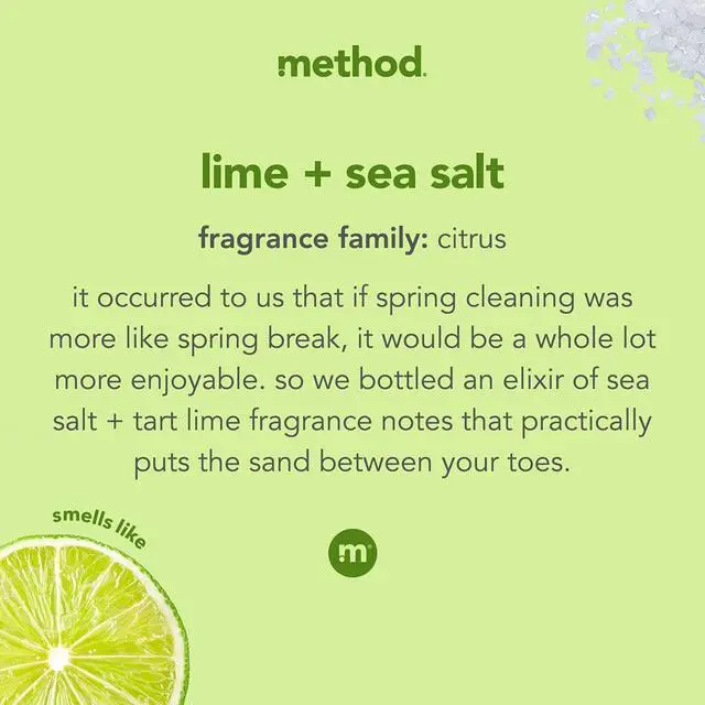 Alt view image 5 of 5 - Method Dish Soap Lime + Sea Salt, Tough on Grease, 18fl oz (Pack of 1)