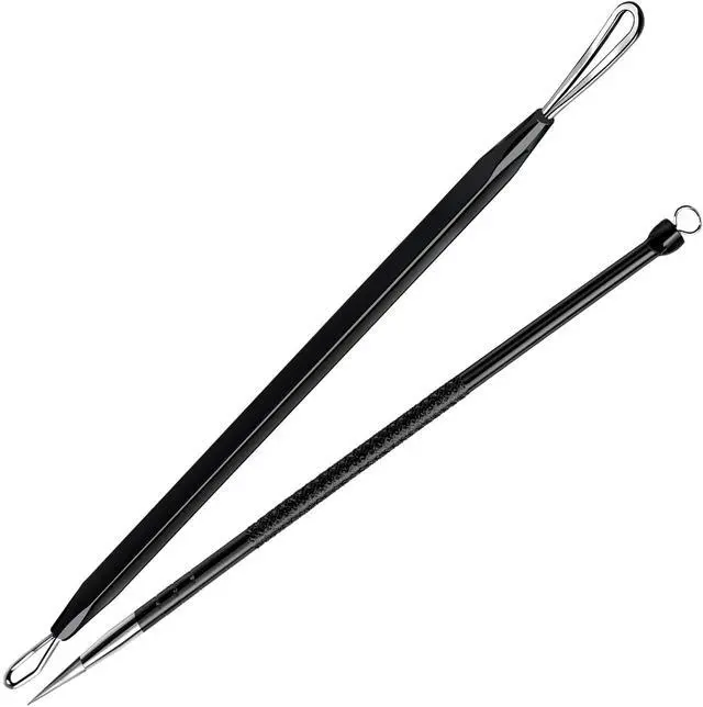 Main image of Teenitor 2-in-1 Pimple Extractor Comedone and Acne Tool Blackhead Removal for Face and Nose Black