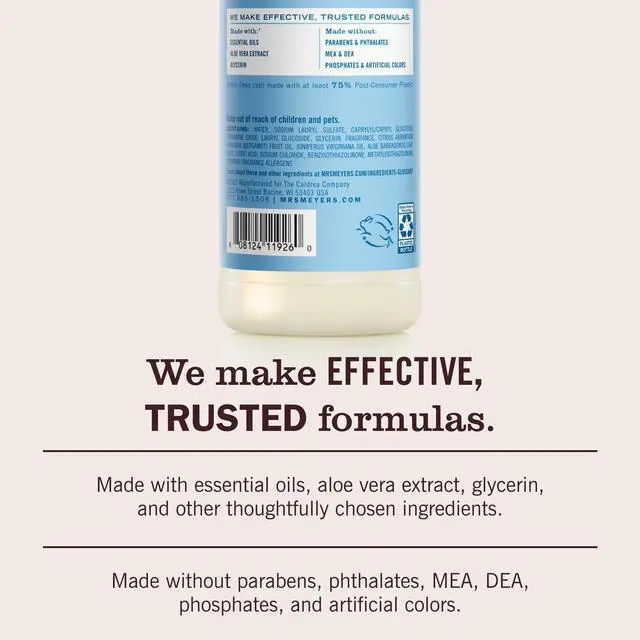 Alt view image 6 of 6 - Mrs. Meyer's Clean Day Liquid Dish Soap, Rain Water, 16 fl oz