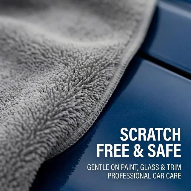 Alt view image 2 of 7 - 2 Pack Professional Large Microfiber Car Drying Towels 31x24 Inches, Scratch Free, Lint Free, Highly Absorbent, Quick Drying for Cars, Trucks, Boats, Detailing
