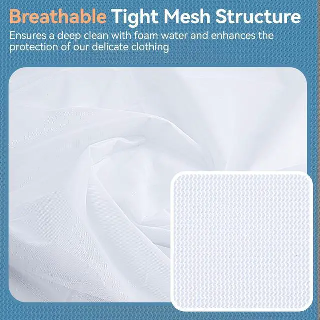 Alt view image 3 of 6 - 4Pcs Mesh Laundry Bags for Delicates, Lingerie Wash Bags, Dorm Room Essentials (1 Large, 1 Medium, 2 Small)