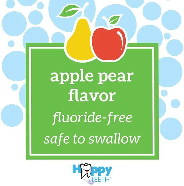 Alt view image 5 of 6 - Dr. Brown's Fluoride-Free Baby Toothpaste, Apple Pear, 1-Pack