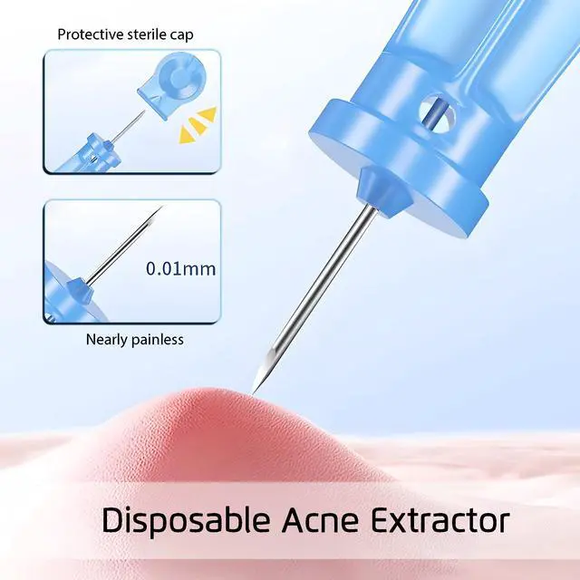 Alt view image 3 of 7 - 8PCS Stainless Steel Blackhead Remover Kit, Pimple Extractor Tool for Face, Acne Whitehead Blemish Removal