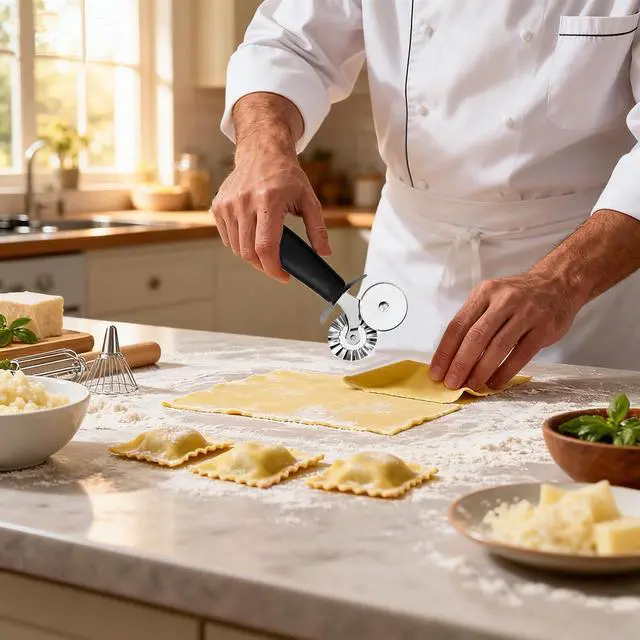Alt view image 4 of 5 - Stainless Steel Pastry Cutter Wheel, Durable Dough Cutter