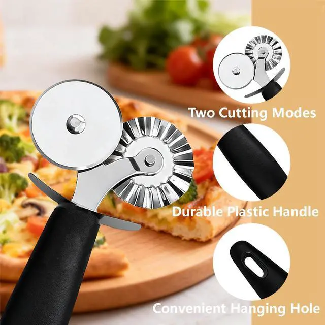 Alt view image 5 of 5 - Stainless Steel Pastry Cutter Wheel, Durable Dough Cutter