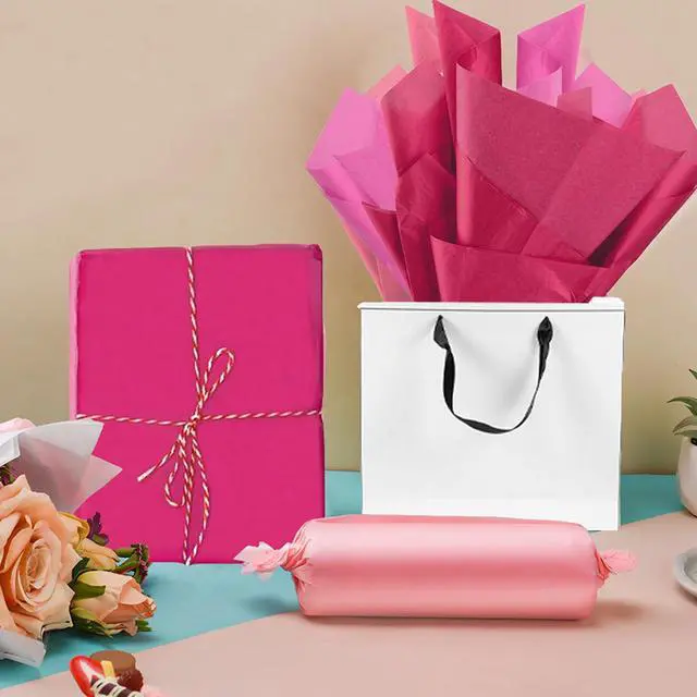 Alt view image 5 of 6 - 30 Sheets Pink Tissue Paper 14 x 20 Inches for Gift Bags, Weddings, Birthdays, DIY, Valentine's Day, Christmas Crafts