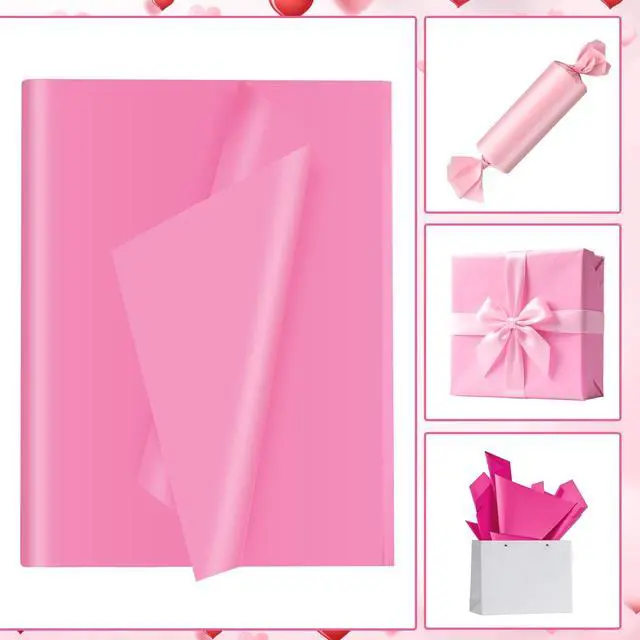 Alt view image 2 of 6 - 30 Sheets Pink Tissue Paper 14 x 20 Inches for Gift Bags, Weddings, Birthdays, DIY, Valentine's Day, Christmas Crafts