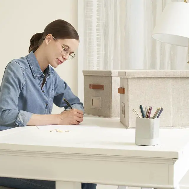 Alt view image 4 of 5 - KIBAGA Modern Concrete Pen Holder - Aesthetic Desk Pencil Cup
