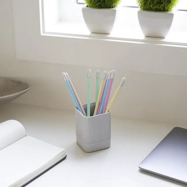 Alt view image 2 of 5 - KIBAGA Modern Concrete Pen Holder - Aesthetic Desk Pencil Cup