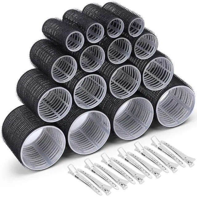Main image of Selizo Hair Roller 28Pcs Set, Includes 16Pcs Self-Grip Hair Rollers in 4 Sizes and 12Pcs Hair Clips for Long, Medium, Short Hair Volume