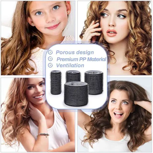 Alt view image 2 of 7 - Selizo Hair Roller 28Pcs Set, Includes 16Pcs Self-Grip Hair Rollers in 4 Sizes and 12Pcs Hair Clips for Long, Medium, Short Hair Volume