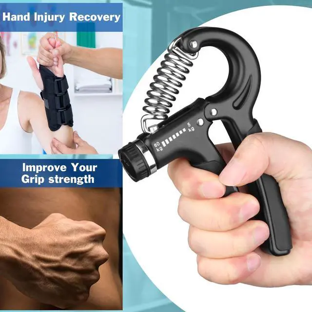 Alt view image 2 of 6 - AIXPI Grip Strength Trainer, Adjustable Resistance 11-132 Lbs (5-60kg), Forearm Strengthener, 1 Pack