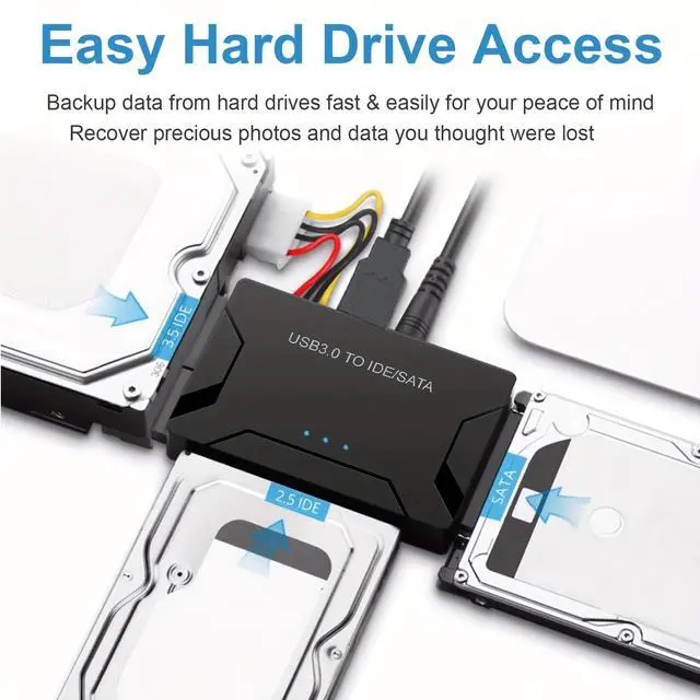 Alt view image 6 of 6 - SATA IDE to USB 3.0 Adapter for 2.5" 3.5" SSD HDD 5Gbps
