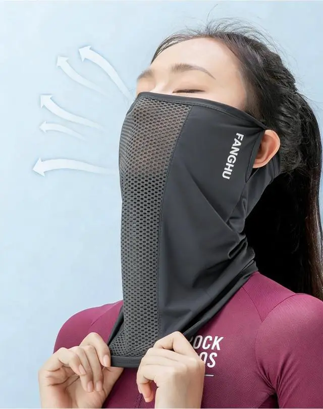 Alt view image 4 of 7 - Cooling UV Sun Protection Neck Gaiter Face Mask Cover for Men Women