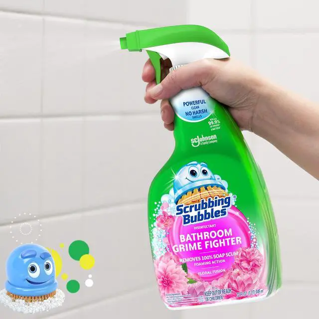 Alt view image 7 of 7 - Scrubbing Bubble Bathroom Grime Fighter, Floral Fusion Scent, 32oz Spray Bottle