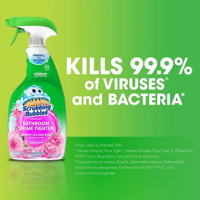 Alt view image 5 of 7 - Scrubbing Bubble Bathroom Grime Fighter, Floral Fusion Scent, 32oz Spray Bottle