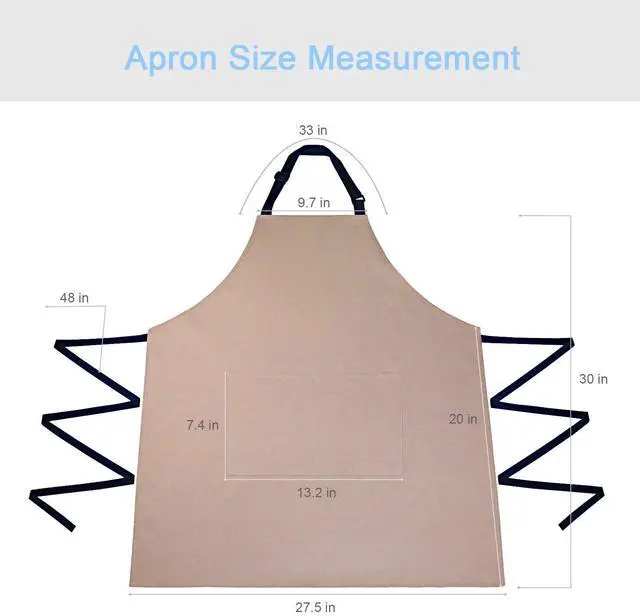 Alt view image 2 of 6 - 2 Pack Kitchen Aprons, Waterproof and Oil Resistant, 2 Pockets, Adjustable Neck Strap for Chef