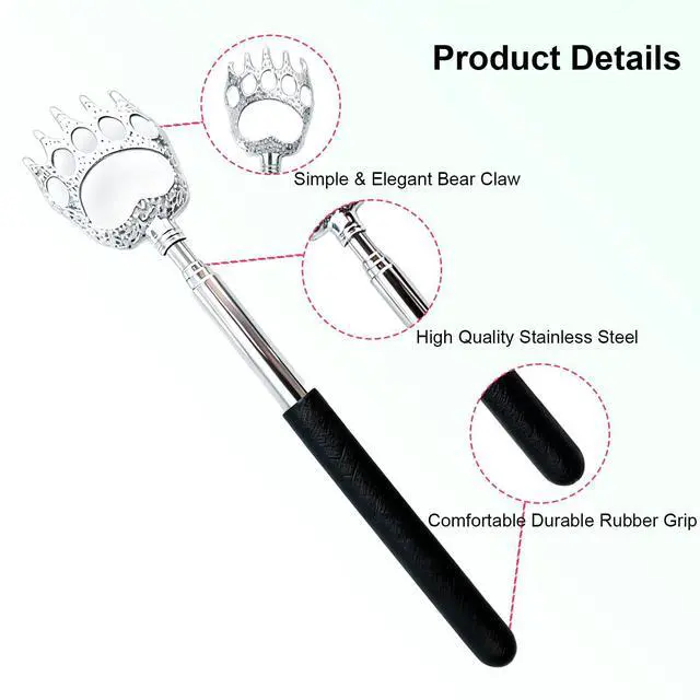 Alt view image 6 of 6 - 2 Pcs Metal Bear Claws Back Scratchers, Extendable