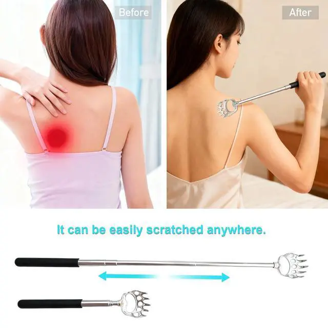 Alt view image 4 of 6 - 2 Pcs Metal Bear Claws Back Scratchers, Extendable