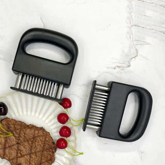 Alt view image 4 of 6 - Meat Tenderizer with 48 Stainless Steel Blades for Kitchen