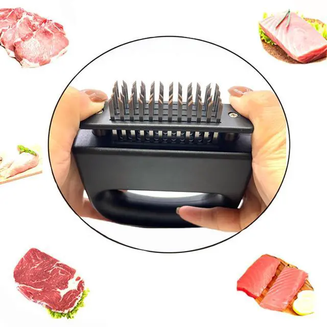 Alt view image 5 of 6 - Meat Tenderizer with 48 Stainless Steel Blades for Kitchen
