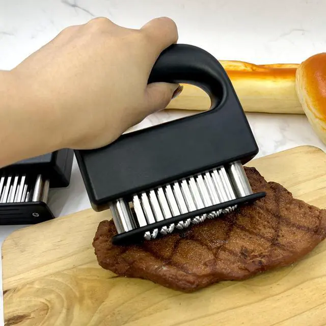 Alt view image 3 of 6 - Meat Tenderizer with 48 Stainless Steel Blades for Kitchen