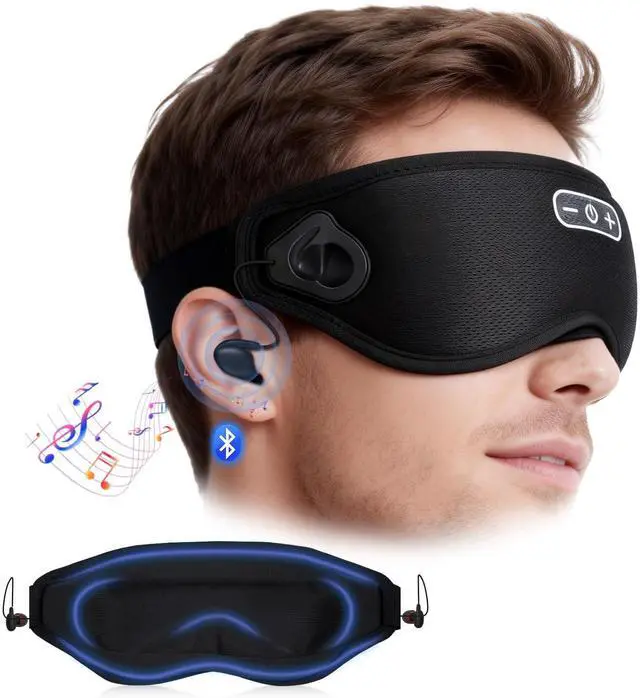 Main image of Wireless Bluetooth 5.4 Sleep Headphones with 100% Blackout Sleep Mask