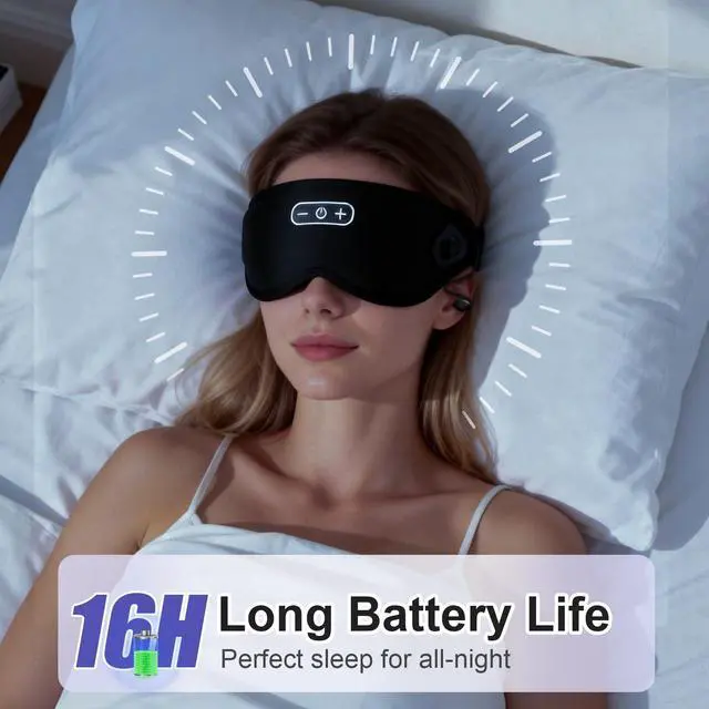 Alt view image 3 of 7 - Wireless Bluetooth 5.4 Sleep Headphones with 100% Blackout Sleep Mask