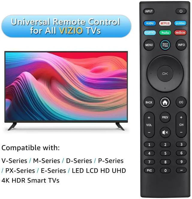 Alt view image 6 of 7 - VIZIO XRT140 Universal Smart TV Remote Control Replacement