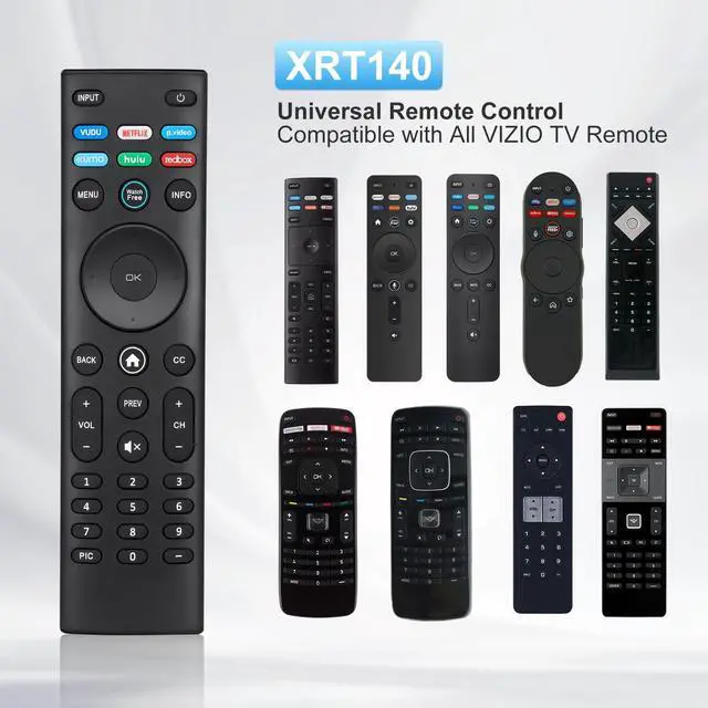 Alt view image 3 of 7 - VIZIO XRT140 Universal Smart TV Remote Control Replacement