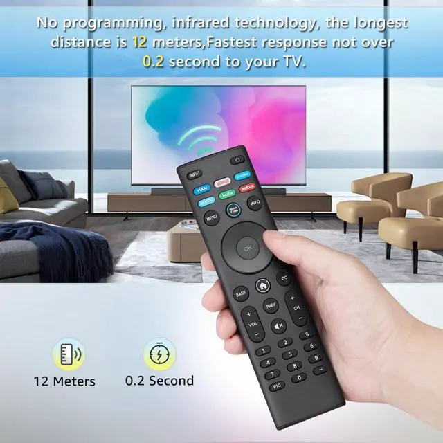 Alt view image 2 of 7 - VIZIO XRT140 Universal Smart TV Remote Control Replacement