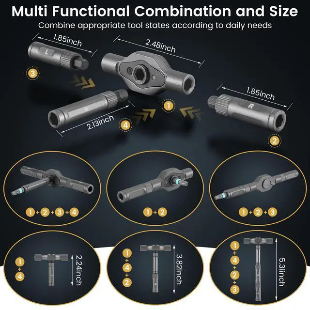 Alt view image 3 of 6 - Original Patented 24-in-1 Magnetic Ratchet Screwdriver Set with Precision Bits, Ergonomic Rotatable Ratchet Handle, and Storage Case