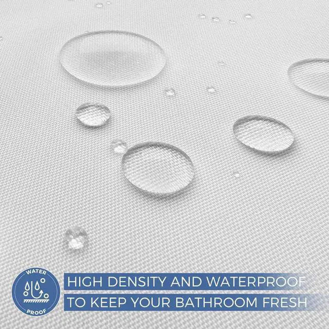 Alt view image 7 of 7 - Downluxe Waterproof Fabric Shower Curtain Liner, White, 70"W x 72"L