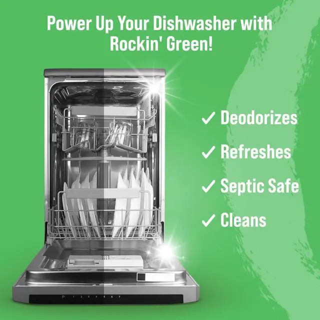 Alt view image 7 of 7 - Rockin' Green Citrus Lime Dishwasher Cleaner Tablets, 8 Pack